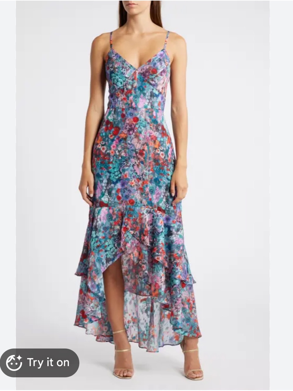 Hutch Seaside Velvet Burnout Floral Dress